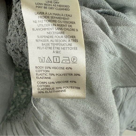 By Anthropologie Balloon-Sleeve Smocked Peplum Blouse Top Long Sleeve - Picture 8 of 8